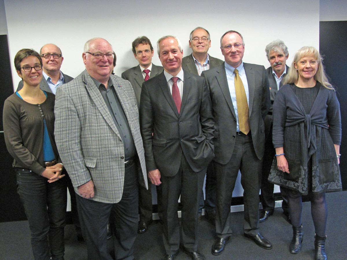 lequipe de Mulhouse, avec au centre le Président Philippe Trimaille, à sa gauche Vincent Froehlicher. On remarque aussi à droite C